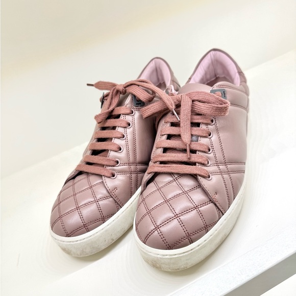 Burberry Shoes - Burberry Quilted Pink Sneakers